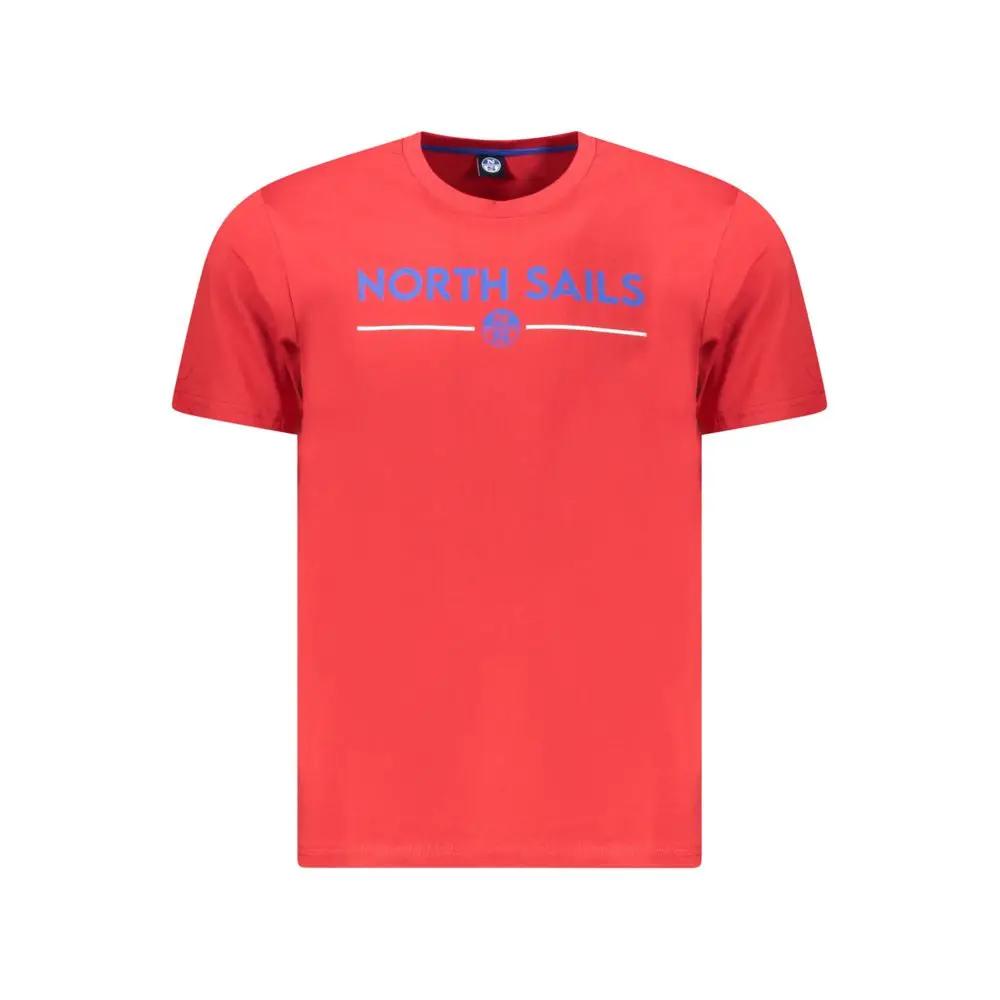 North Sails Red Cotton Men T-Shirt by North Sails