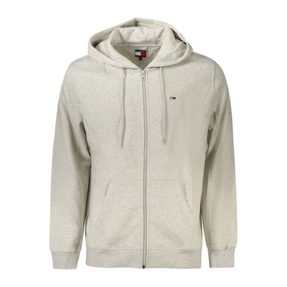 Sweat à capuche zippé Tommy Hilfiger homme en coton gris – TO-34965