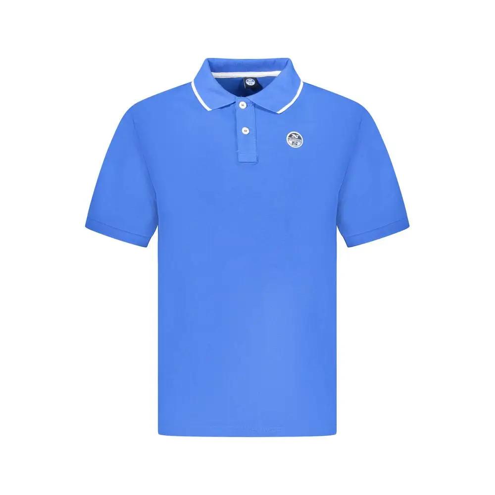 North Sails Blue Cotton Men Polo Shirt by North Sails