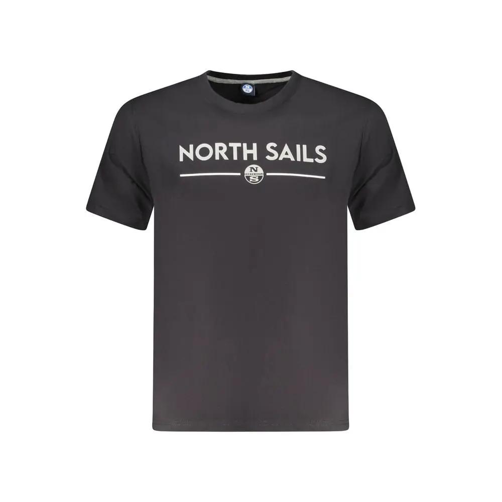North Sails Black Cotton Men T-Shirt by North Sails