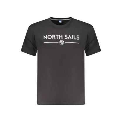 North Sails Black Cotton Men T-Shirt by North Sails