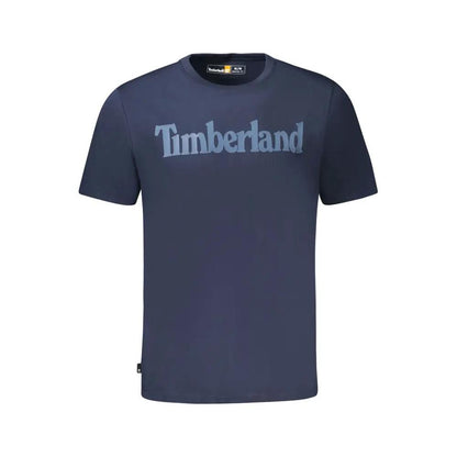 Timberland Blu Organic Cotton Men T-Shirt by Timberland