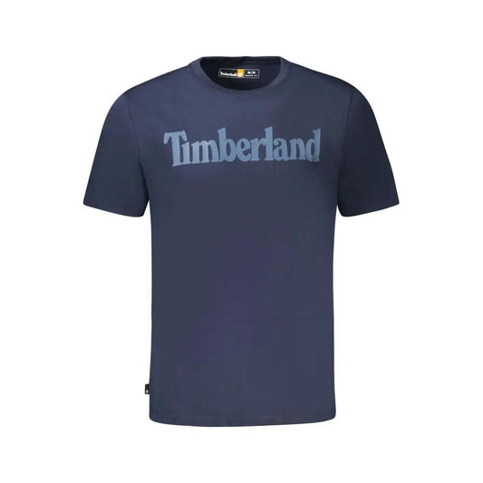 Timberland Blu Organic Cotton Men T-Shirt by Timberland