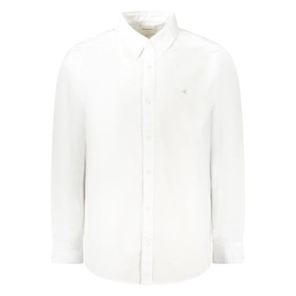 Calvin Klein Bianco Cotton Men Shirt by Calvin Klein