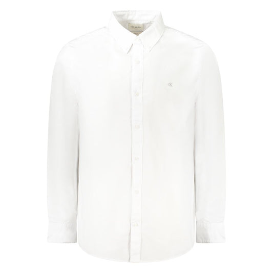 Calvin Klein Bianco Cotton Men Shirt by Calvin Klein