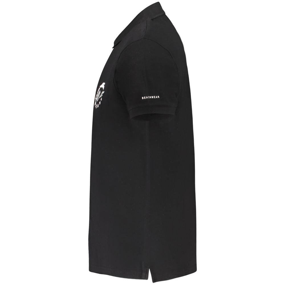 Polo Trussardi homme en coton noir – TR-36624