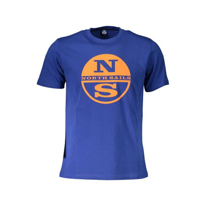 North Sails Blue Cotton Men T-Shirt by North Sails