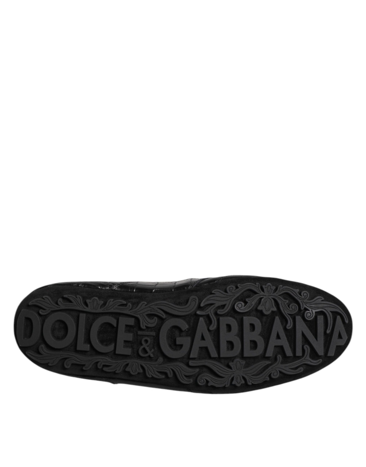 Baskets Dolce & Gabbana homme en cuir de crocodile et veau noir – MV7353