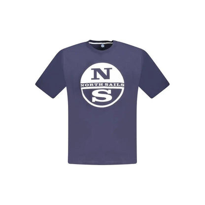 North Sails Blue Cotton Men T-Shirt by North Sails