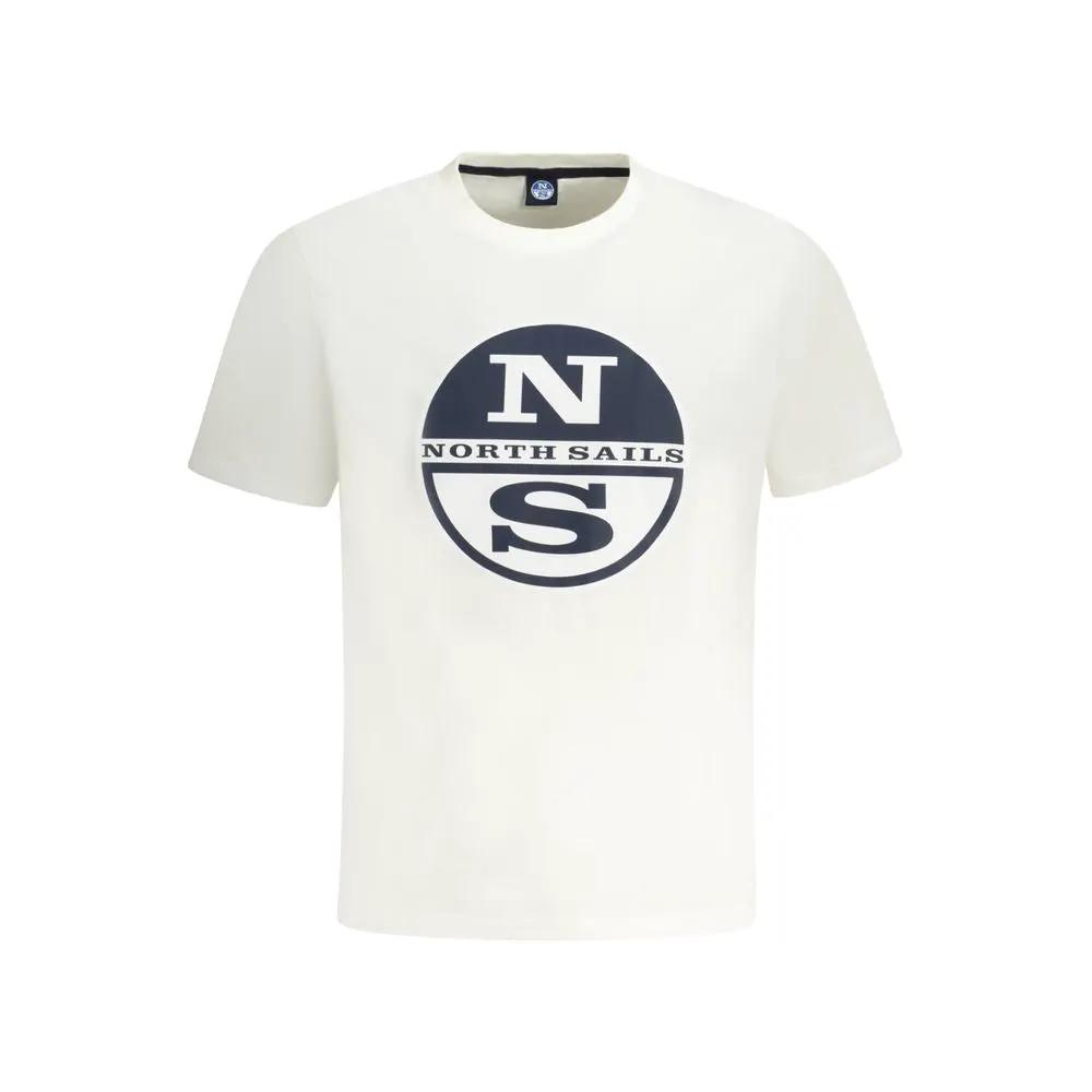 North Sails White Cotton Men T-Shirt by North Sails