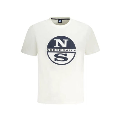 North Sails White Cotton Men T-Shirt by North Sails