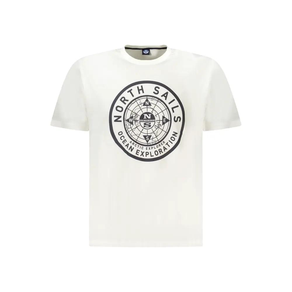 North Sails White Cotton Men T-Shirt by North Sails