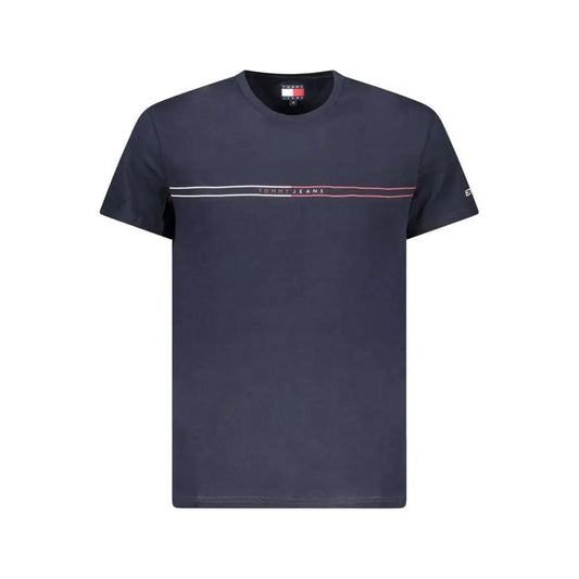 Tommy Hilfiger Blue Cotton Men T-Shirt by Tommy Hilfiger
