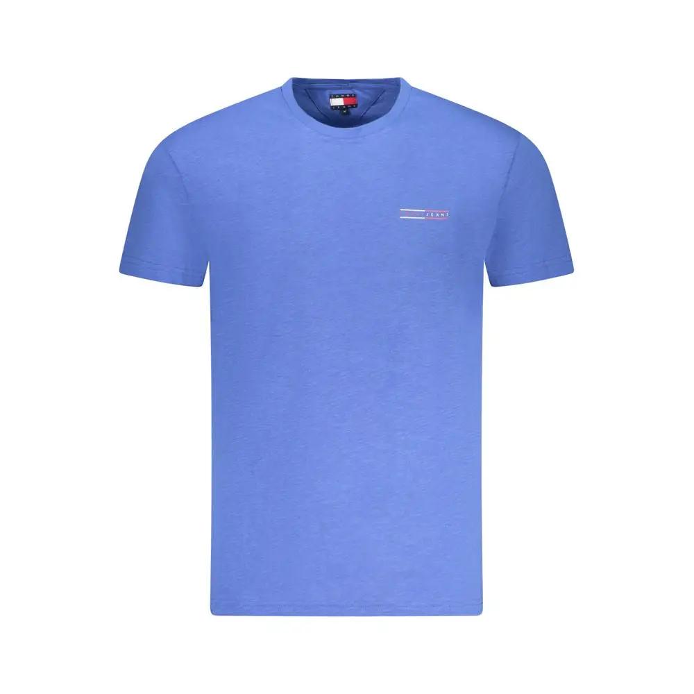 Tommy Hilfiger Blue Cotton Men T-Shirt by Tommy Hilfiger