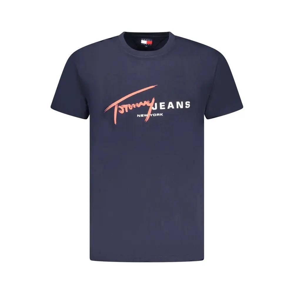 Tommy Hilfiger Blue Cotton Men's T-Shirt by Tommy Hilfiger