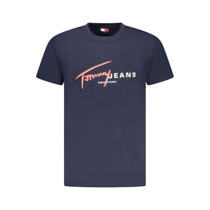 Tommy Hilfiger Blue Cotton Men's T-Shirt by Tommy Hilfiger