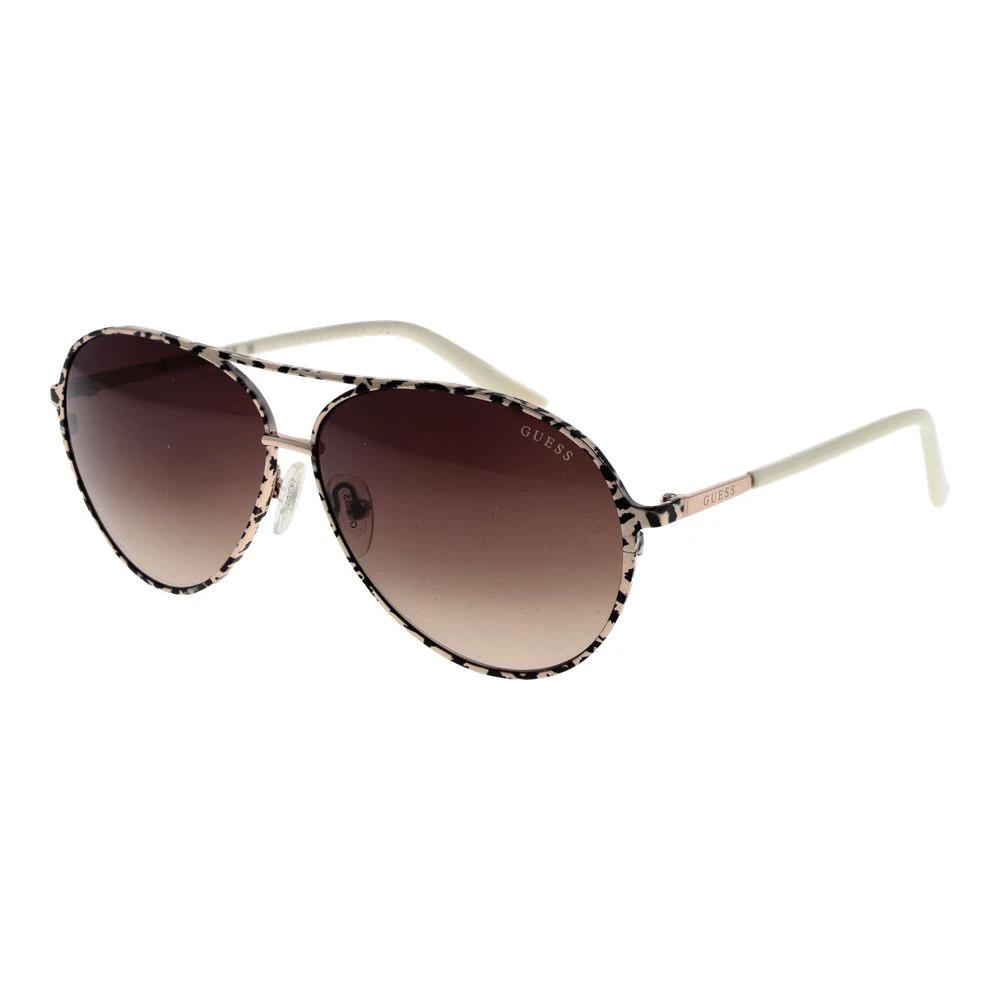 Guess Beige Metal Sunglasses by Guess