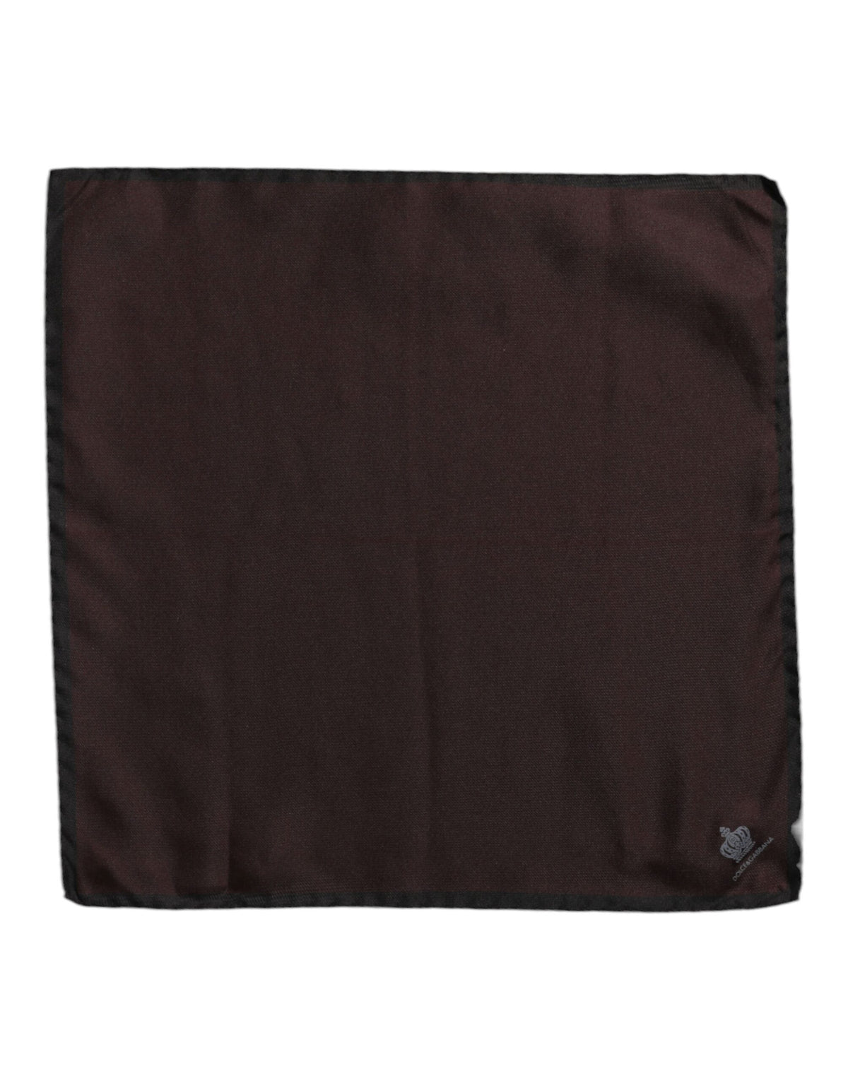 Lenço Quadrado de Seda Castanho com Coroa DG Dolce & Gabbana para Homem