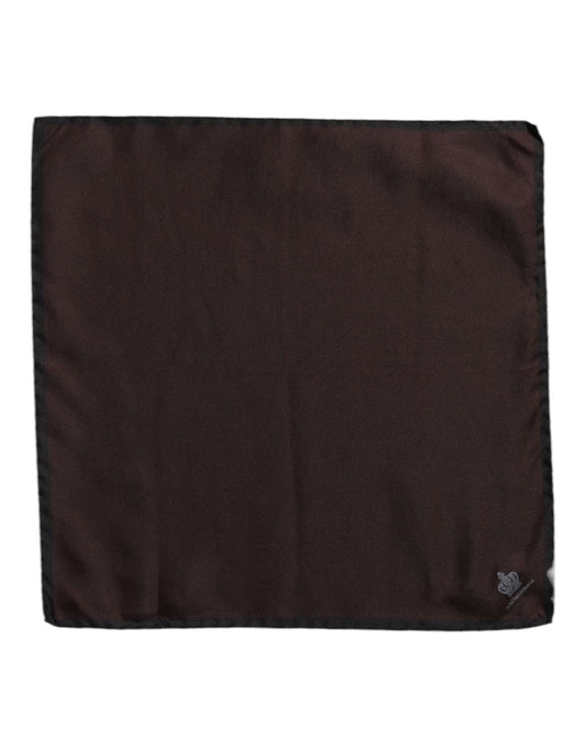 Foulard Dolce & Gabbana homme DG Crown carré en soie marron – MS7300