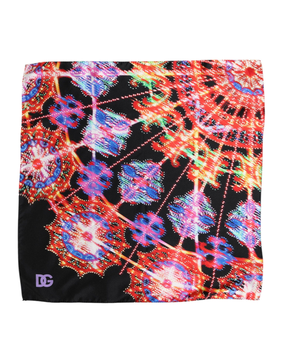 Foulard Dolce & Gabbana homme carré à imprimé en soie noir – MS7312