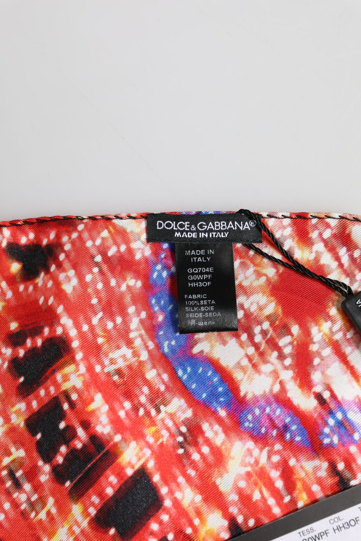 Foulard Dolce & Gabbana homme carré à imprimé en soie noir – MS7312