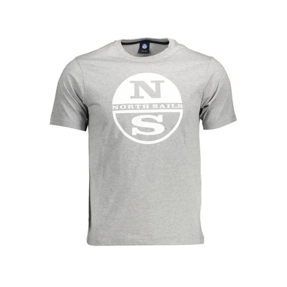 North Sails Gray Cotton Men T-Shirt by North Sails