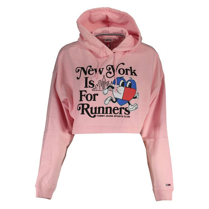 Sweat à capuche Tommy Hilfiger femme en coton rose – TO-17190