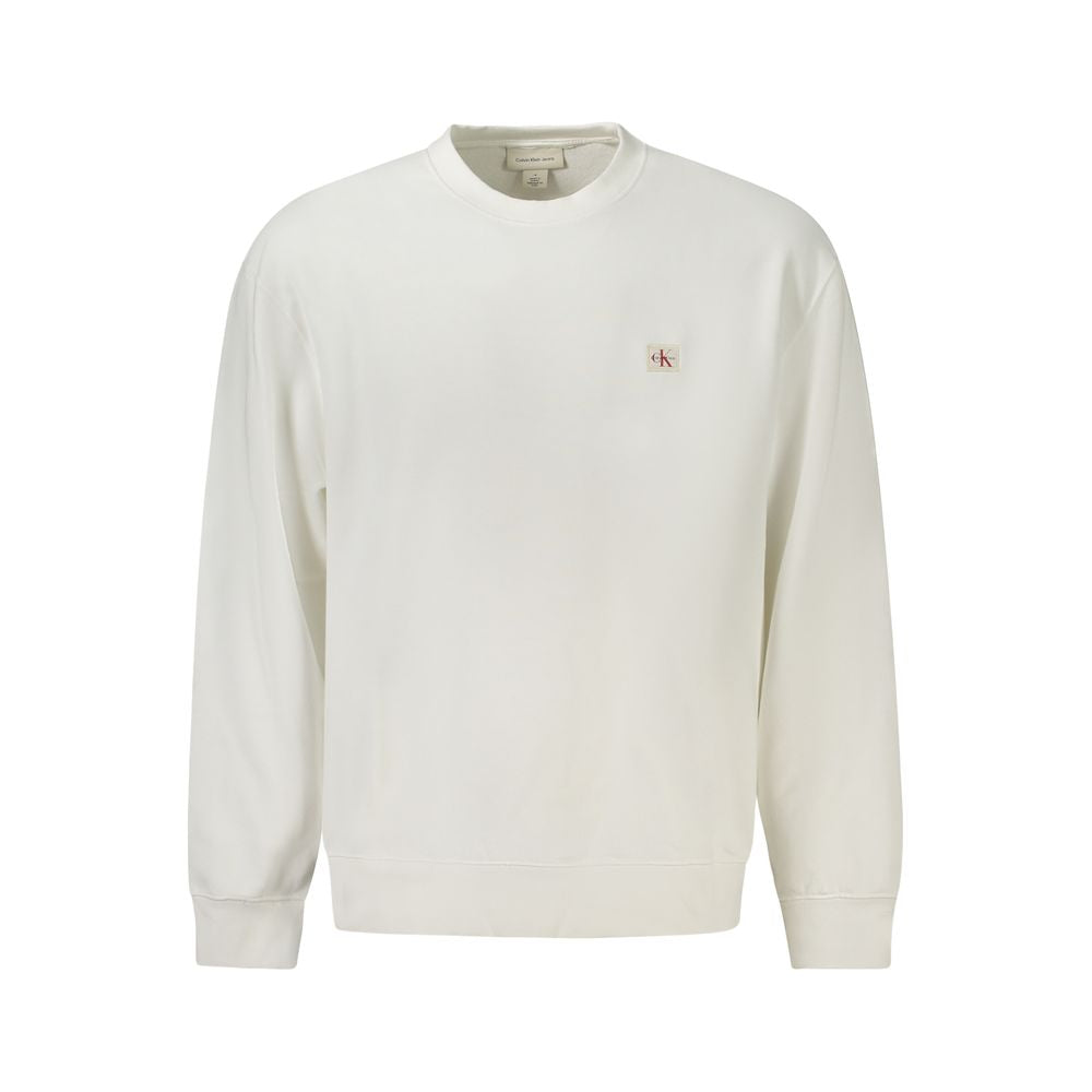Sweat-shirt Calvin Klein homme col rond en coton blanc – CA-38842