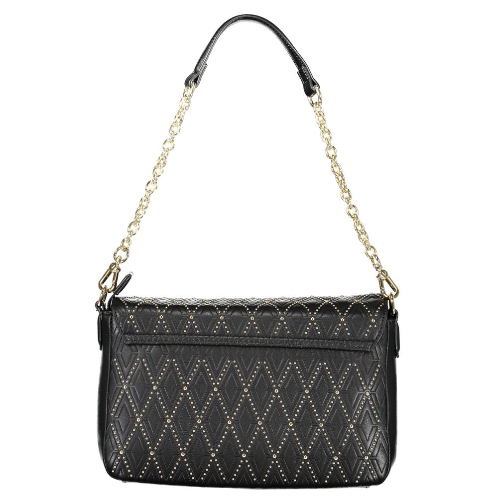 Valentino Black Polyurethane Women's Bag – Sac Femme Chaîne Amovible & Bretelle