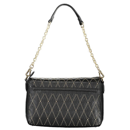 Valentino Black Polyurethane Women's Bag – Sac Femme Chaîne Amovible & Bretelle
