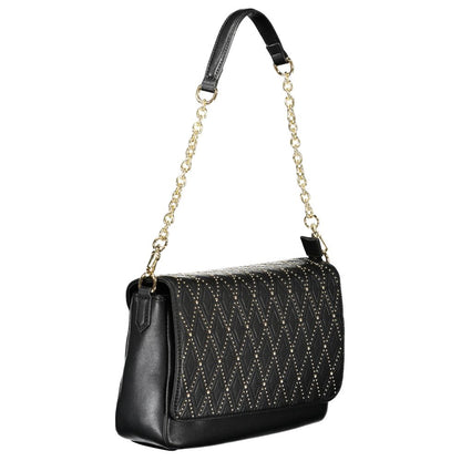 Valentino Black Polyurethane Women's Bag – Sac Femme Chaîne Amovible & Bretelle