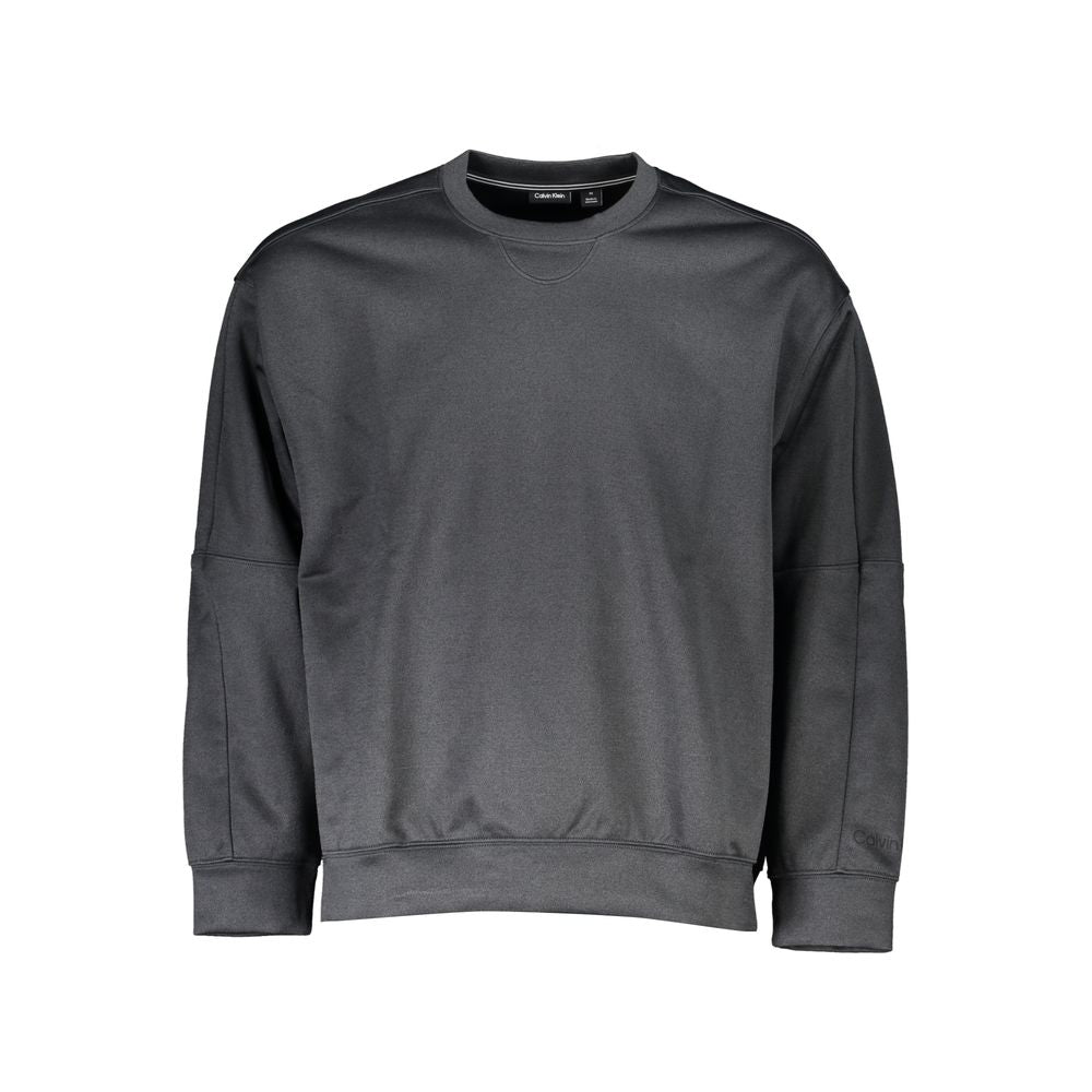 Sweat-shirt Calvin Klein homme col rond en polyester noir – CA-25235