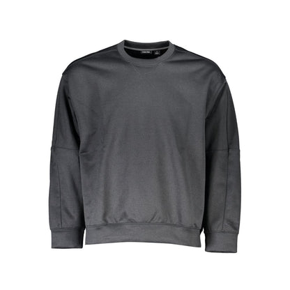 Sweat-shirt Calvin Klein homme col rond en polyester noir – CA-25235