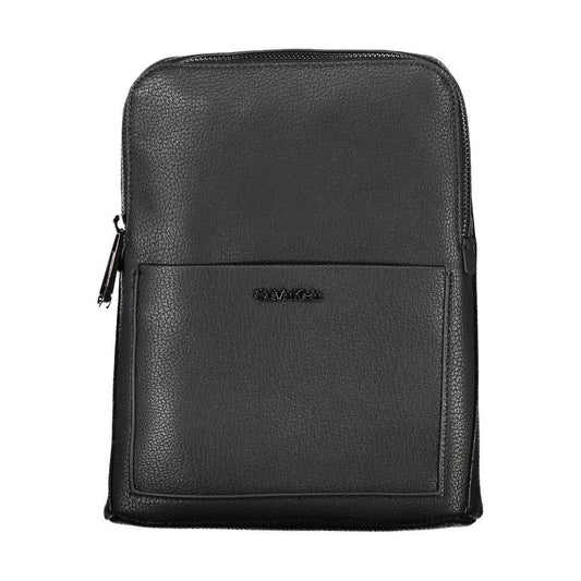 Calvin Klein Black Polyurethane Men's Shoulder Bag by Calvin Klein