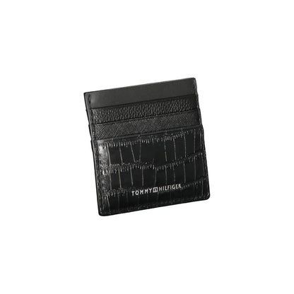 Tommy Hilfiger Portefeuille Homme En Cuir Noir Compact Et Élégant Avec Compartiments Porte Cartes