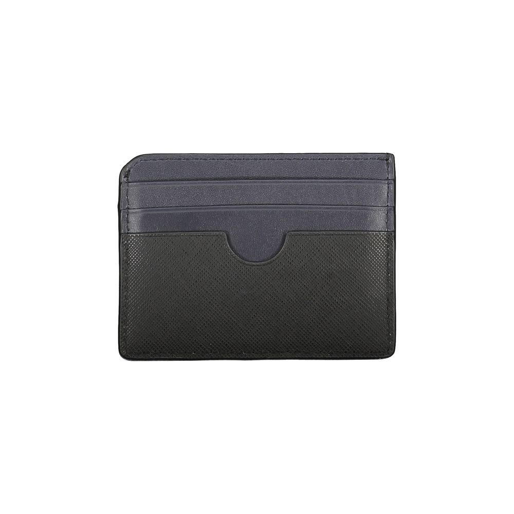 Tommy Hilfiger Portefeuille En Cuir Noir Pour Homme Minimaliste Avec Logo Emblématique
