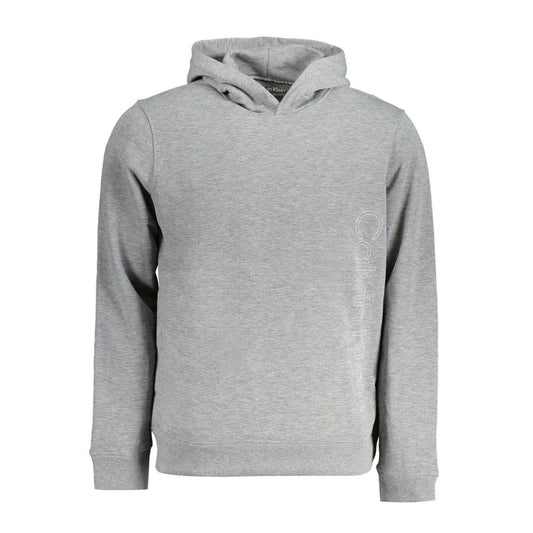 Sweat à capuche Calvin Klein homme en polyester recyclé gris – CA-32336