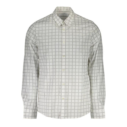 Calvin Klein White Cotton Men Shirt by Calvin Klein