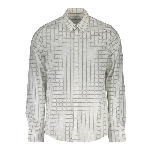 Calvin Klein White Cotton Men Shirt by Calvin Klein