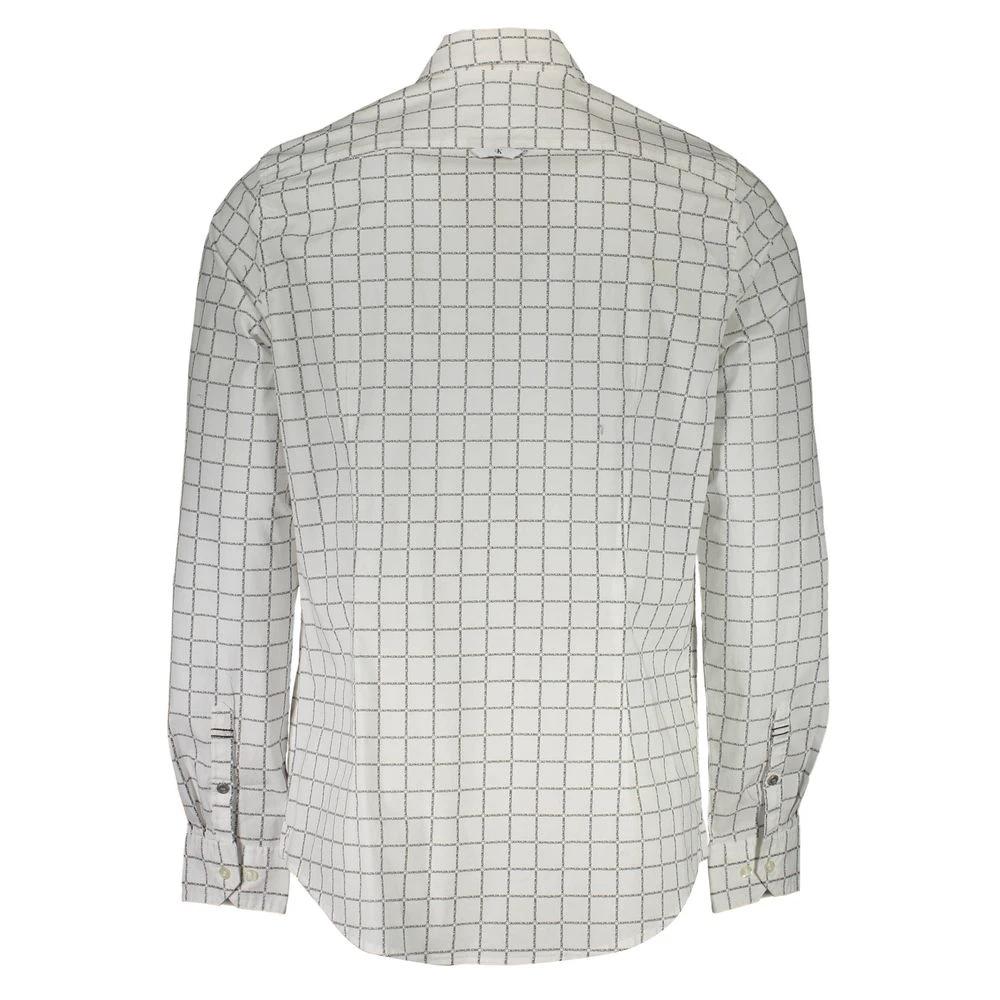 Calvin Klein White Cotton Men Shirt by Calvin Klein