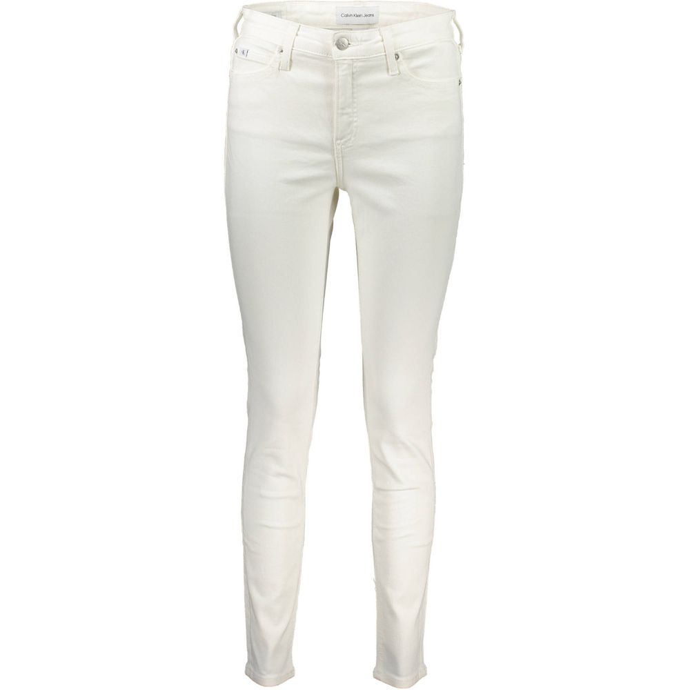 Jean Calvin Klein femme skinny en coton blanc – CA-21374