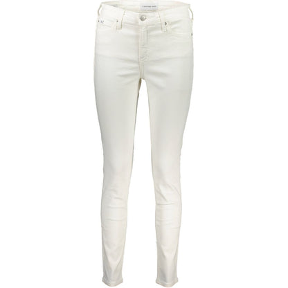 Jean Calvin Klein femme skinny en coton blanc – CA-21374