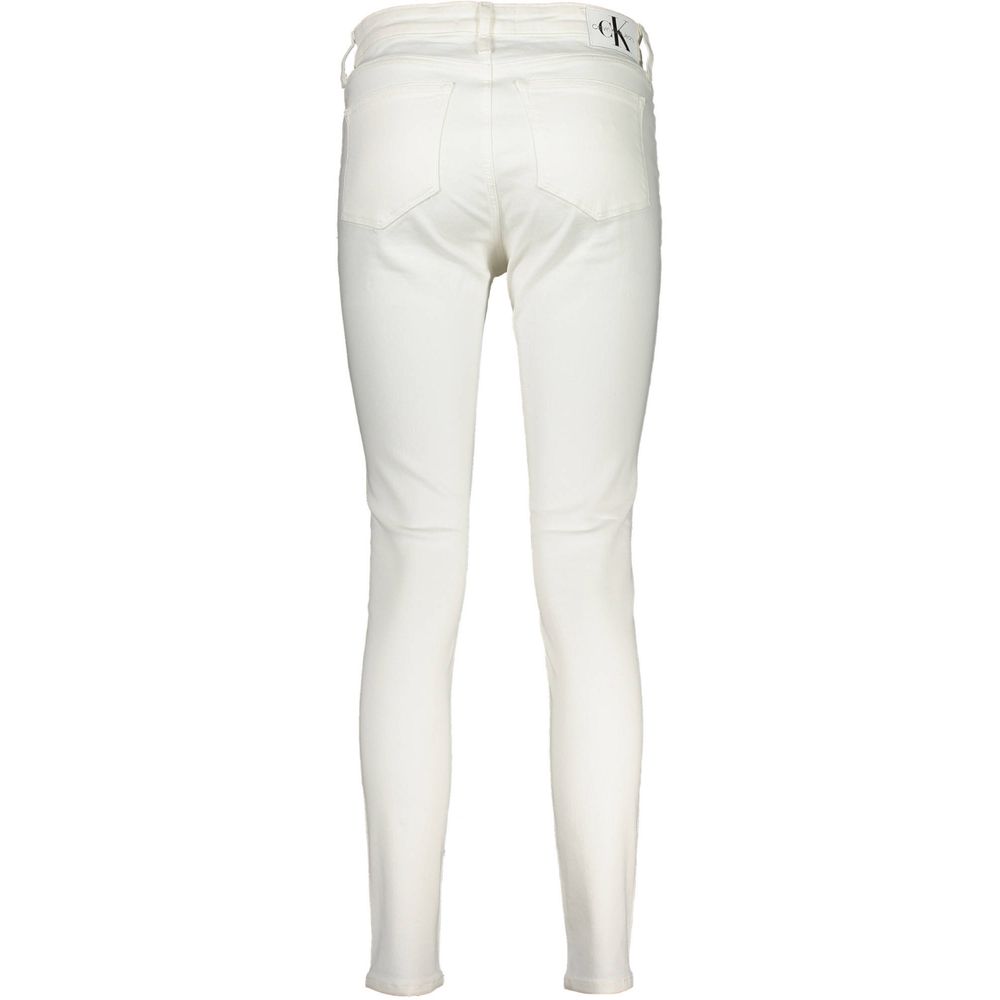 Jean Calvin Klein femme skinny en coton blanc – CA-21374