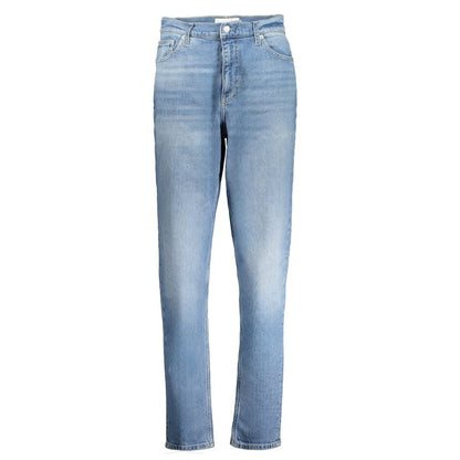 Mom jean Calvin Klein femme en coton bleu clair – CA-30118