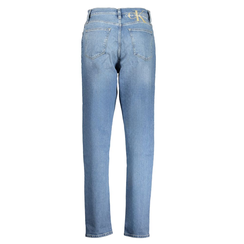 Mom jean Calvin Klein femme en coton bleu clair – CA-30118