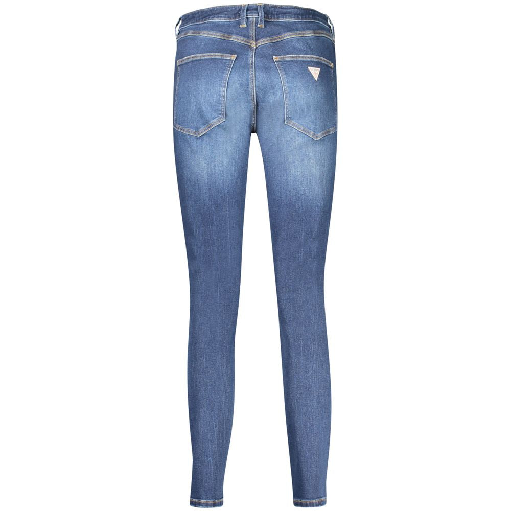 Jean Guess Jeans femme skinny taille haute en coton bleu – GU-32349