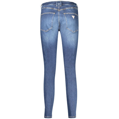 Jean Guess Jeans femme skinny taille haute en coton bleu – GU-32349