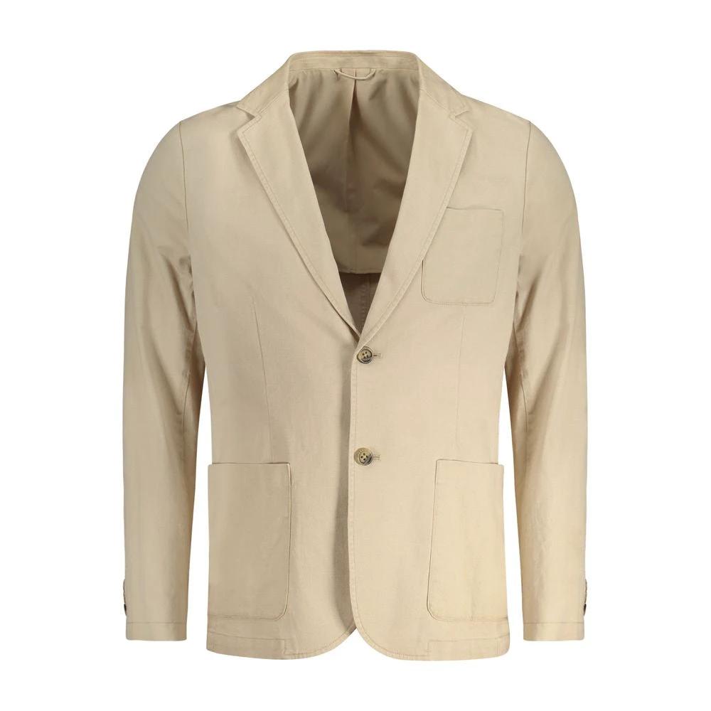Guess Jeans Beige Cotton Men's Jacket by Guess Jeans