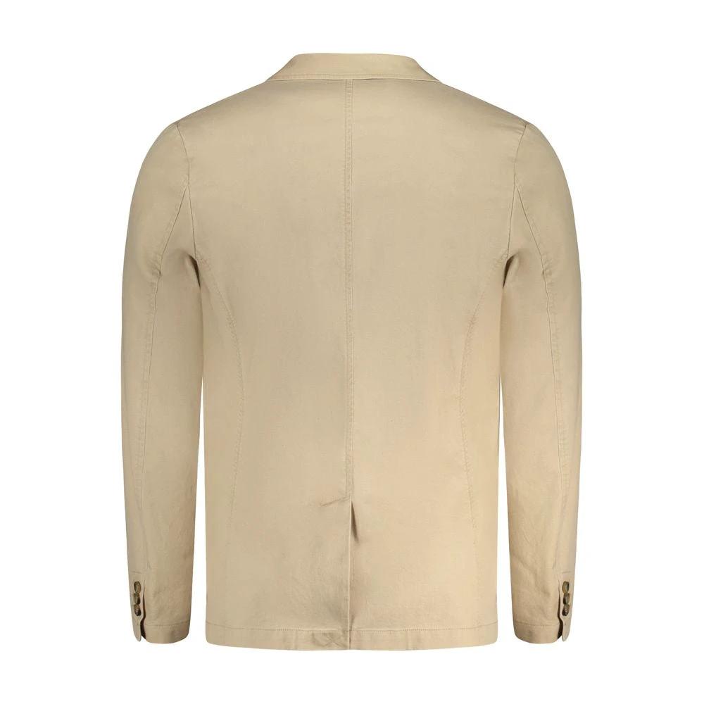 Guess Jeans Beige Cotton Men's Jacket by Guess Jeans