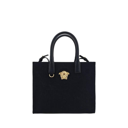 Versace Black Cotton Shoulder Bag by Versace